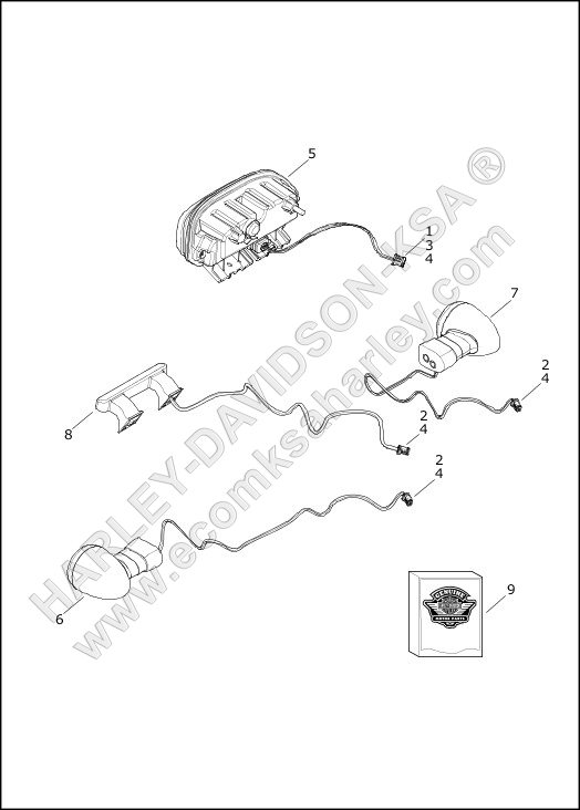 TAIL LAMP AND TURN SIGNALS, REAR - XG750A